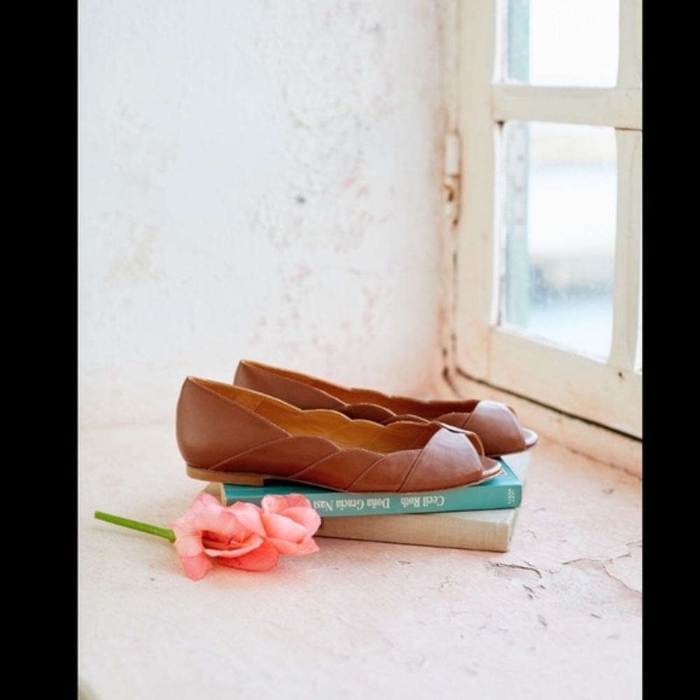 Sezane peep-toe Suzanne ballerina flats